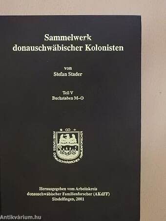 Sammelwerk donauschwäbischer Kolonisten V