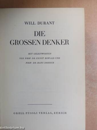 Die grossen Denker