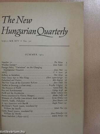 The New Hungarian Quarterly Summer 1973.