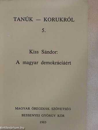 A magyar demokráciáért