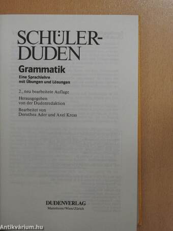 Schülerduden Grammatik