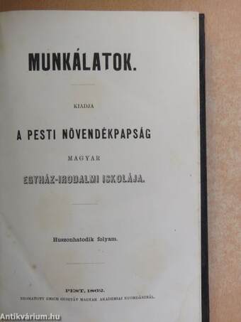 Munkálatok 1862.