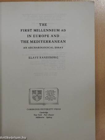 The First Millennium AD in Europe and the Mediterranean