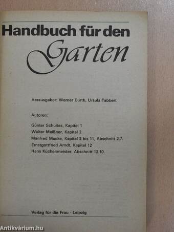 Handbuch für den Garten