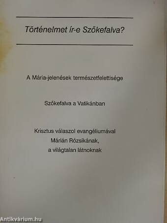 Történelmet ír-e Szőkefalva?