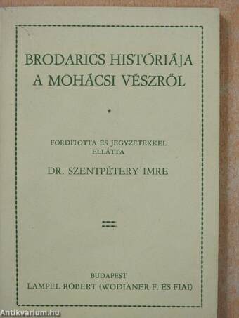 Brodarics históriája a mohácsi vészről