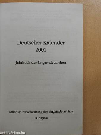 Deutscher Kalender 2001