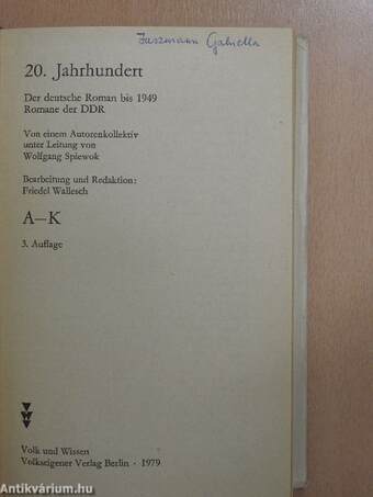 20. Jahrhundert 1. (töredék)