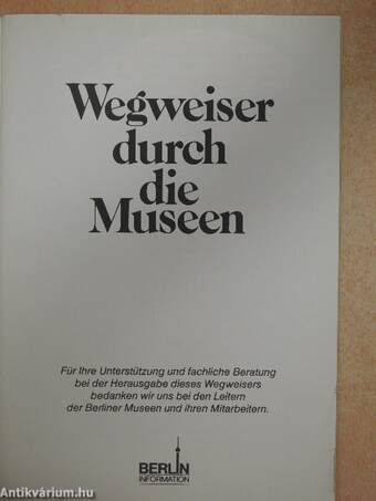 Wegweiser durch die Museen