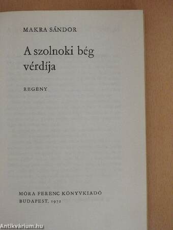 A szolnoki bég vérdíja