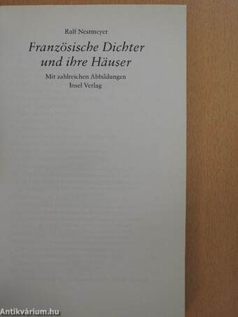 Französische Dichter und ihre Häuser