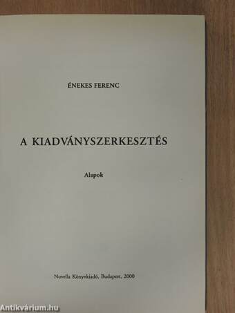 A kiadványszerkesztés - Alapok