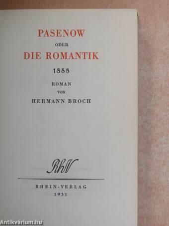 Pasenow oder die Romantik