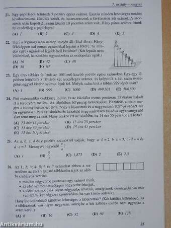 Matematikai versenytesztek 2002