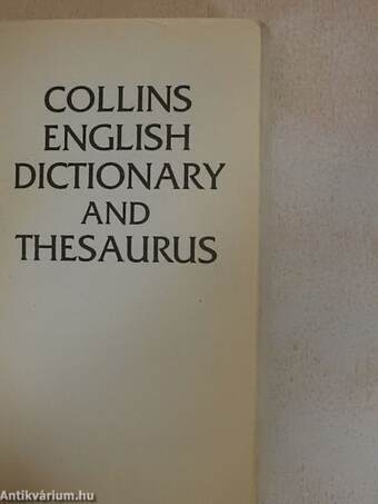 Collins English Dictionary and Thesaurus