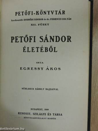 Petőfi élete/Petőfi Sándor életéből