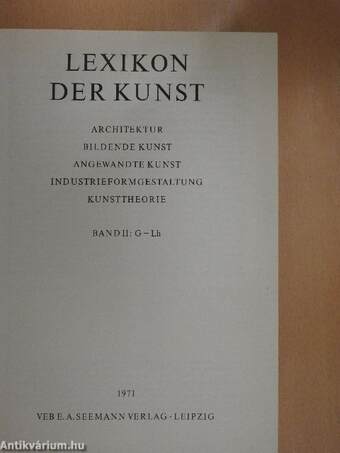 Lexikon der Kunst II (töredék)