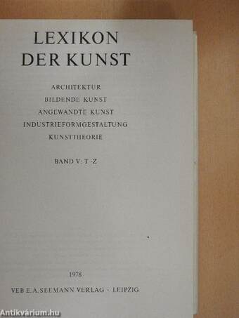 Lexikon der Kunst V (töredék)