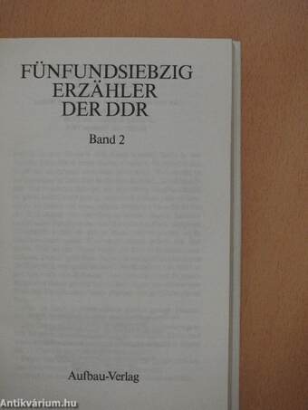 Fünfundsiebzig Erzähler der DDR 2