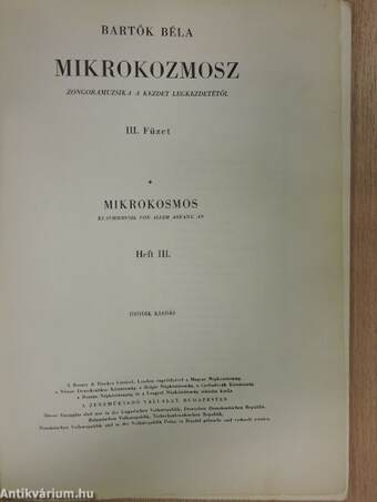 Mikrokozmosz zongorára III.