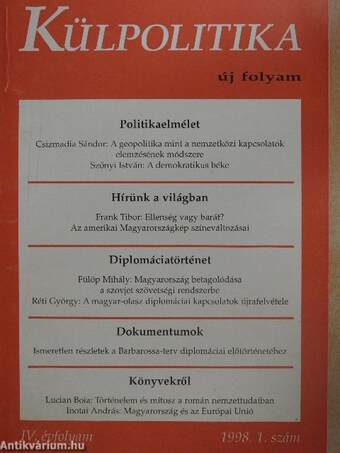 Külpolitika 1998. tavasz-tél