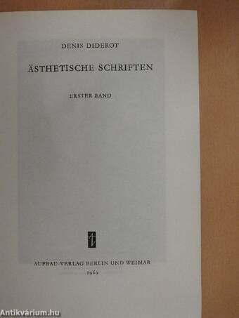 Ästhetische Schriften I-II