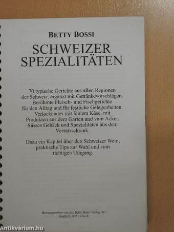 Schweizer Spezialitäten