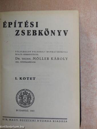 Építési zsebkönyv I-II.