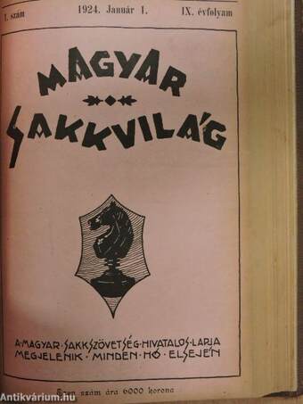 Magyar sakkvilág 1923. január-december/Magyar sakkvilág 1924. január-december