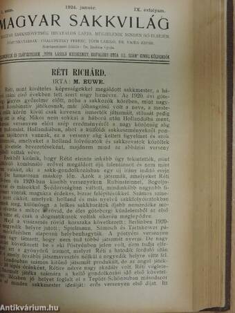 Magyar sakkvilág 1923. január-december/Magyar sakkvilág 1924. január-december