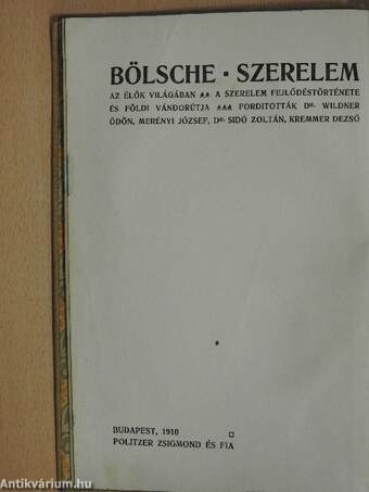 Szerelem az élők világában I. (töredék)