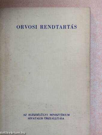 Orvosi rendtartás