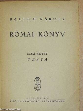 Római könyv I-II.