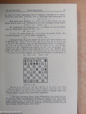 Wiener Schachzeitung 1915. januar-dezember
