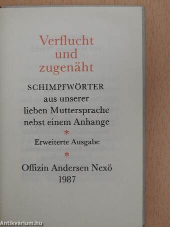 Verflucht und zugenäht