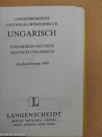 Langenscheidt Universal-Wörterbuch Ungarisch