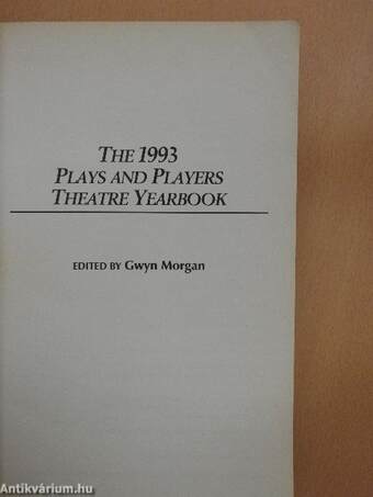 The 1993 Plays and Players Theatre Yearbook