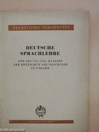 Deutsche Sprachlehre VII-VIII.