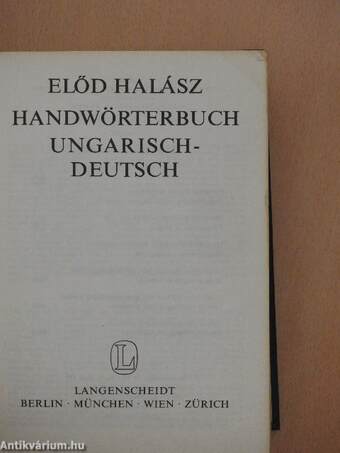 Handwörterbuch ungarisch-deutsch/Magyar-német kéziszótár