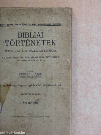 Bibliai történetek/Képes bibliai történetek