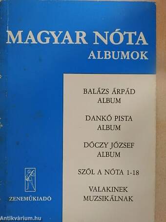 Magyar nóta albumok