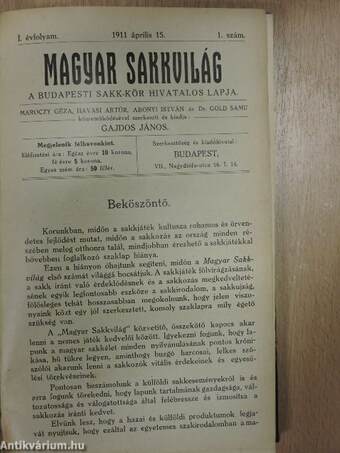 Magyar sakkvilág 1911-12. 