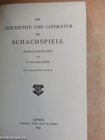 Zur Geschichte und Literatur des Schachspiels