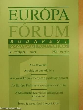 Európa Fórum 1994/1-4.