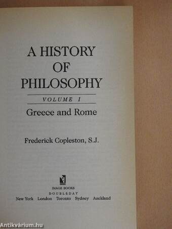 A History of Philosophy I