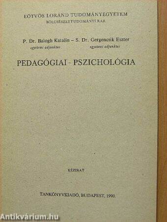 Pedagógiai-pszichológia 