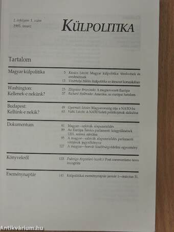 Külpolitika 1995. tavasz-tél