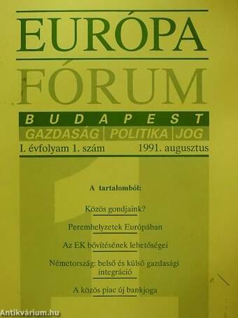 Európa Fórum 1991/1-4.