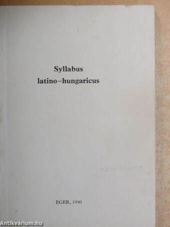 Syllabus latino-hungaricus