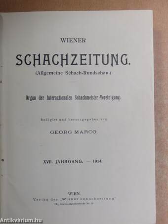 Wiener Schachzeitung 1914. januar-dezember